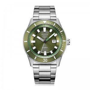 Alexandre Christie AC 6681 Silver Green Solar Tech MDBSSGN